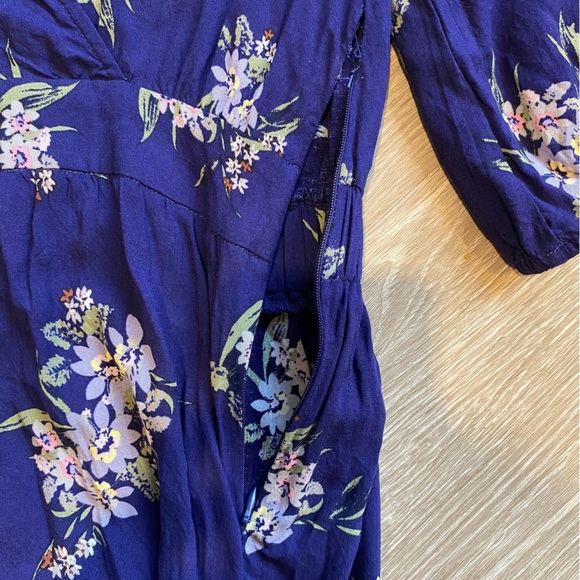 Brixon Ivy Floral Janella Romper, XS, Blue Floral - Picture 9 of 10